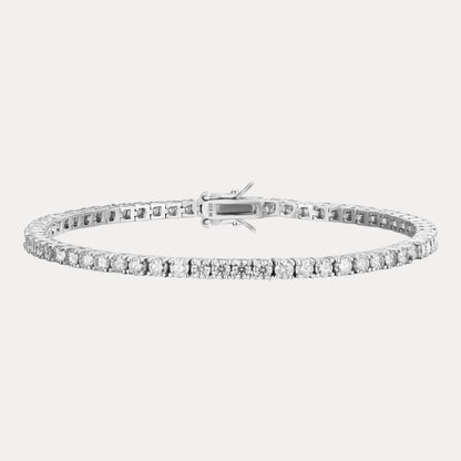 925 Sterling Silver 3mm Tennis Bracelet - CZ Or Moissanite