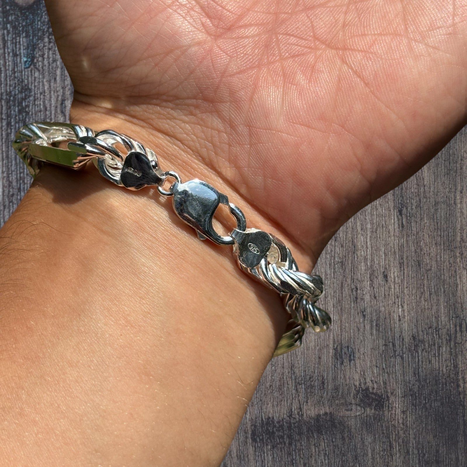 925 Sterling Silver 10mm Figarope Milano Bracelet