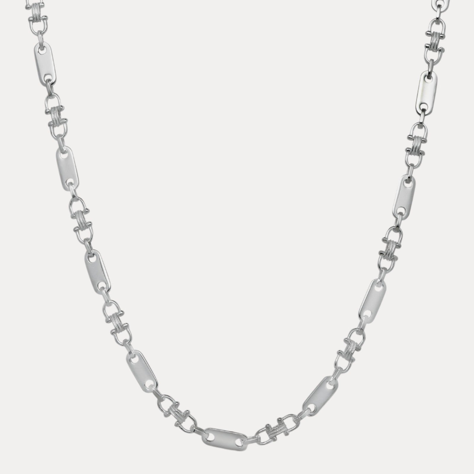925 Sterling Silver 7.5mm Ferragamo Mariner Chain Necklace