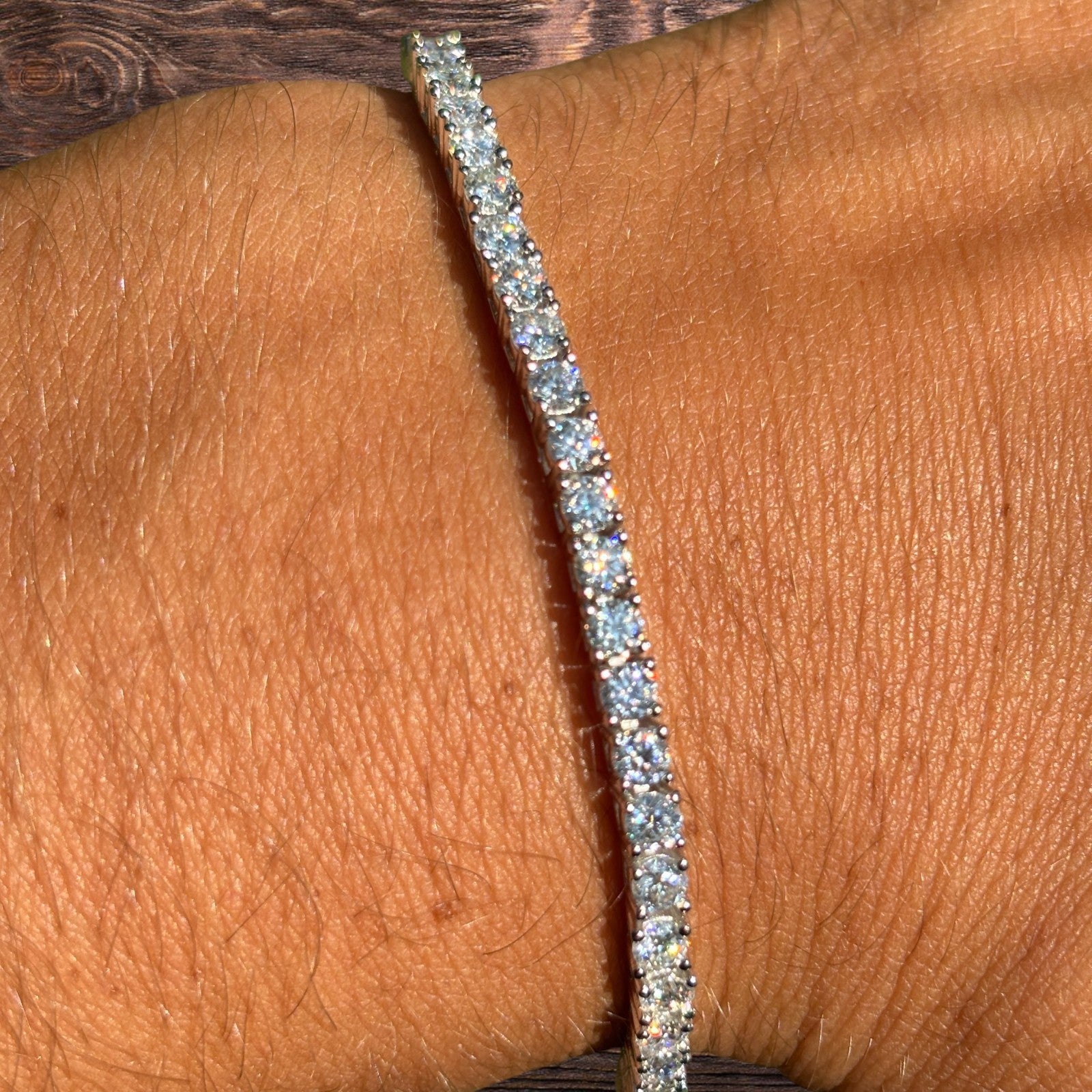 925 Sterling Silver 3mm Tennis Bracelet - CZ Or Moissanite