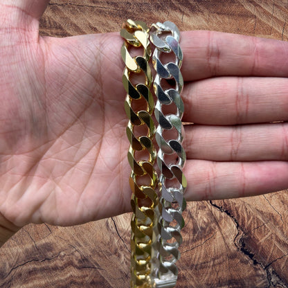 925 Sterling Silver 13.5mm Curb Chain Necklace