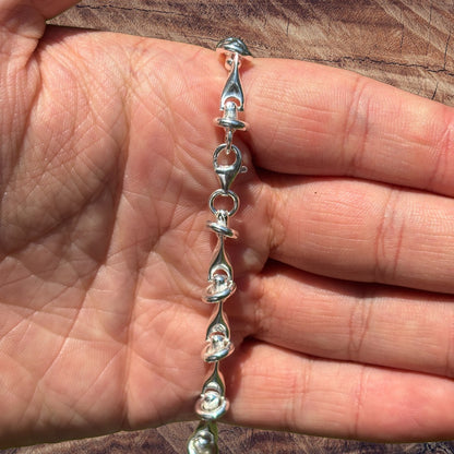 925 Sterling Silver 8mm Barbed Wire Chain Necklace