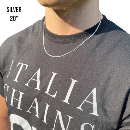 925 Sterling Silver 2mm Curb Chain Necklace