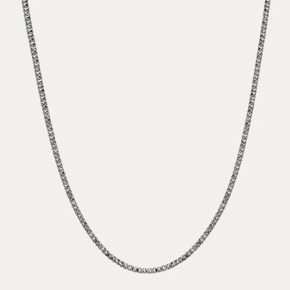 925 Sterling Silver 4mm Rock Chain Necklace