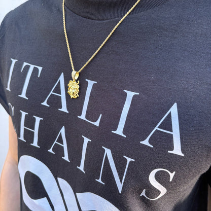 925 Sterling Silver Medusa Head Pendant With Moissanite - Small