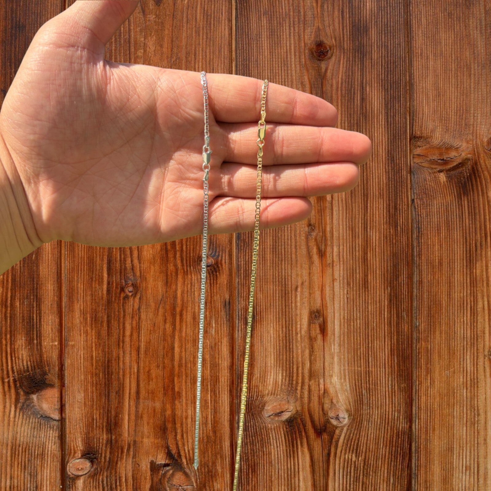 925 Sterling Silver 2.5mm Mariner Chain Necklace