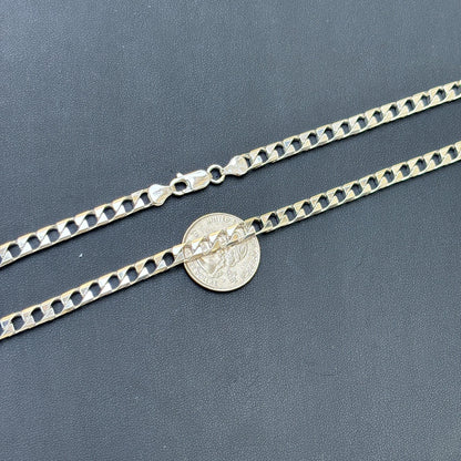 925 Sterling Silver 6mm Square Curb Chain Necklace