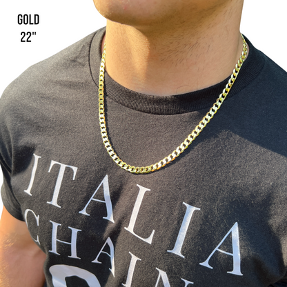 925 Sterling Silver 7mm Curb Chain Necklace