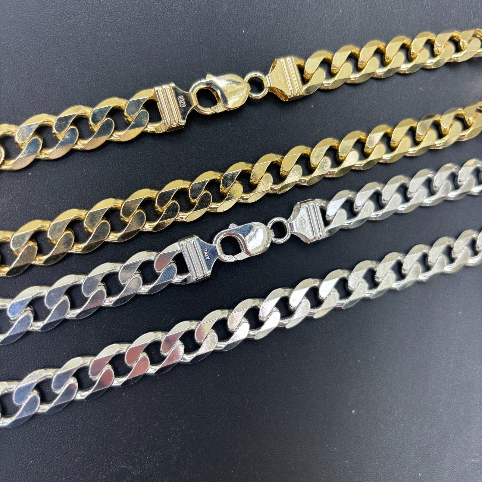 925 Sterling Silver 12mm Curb Chain Necklace