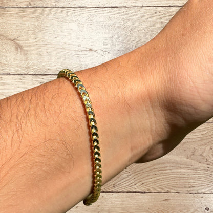 925 Sterling Silver 3mm Franco Bracelet