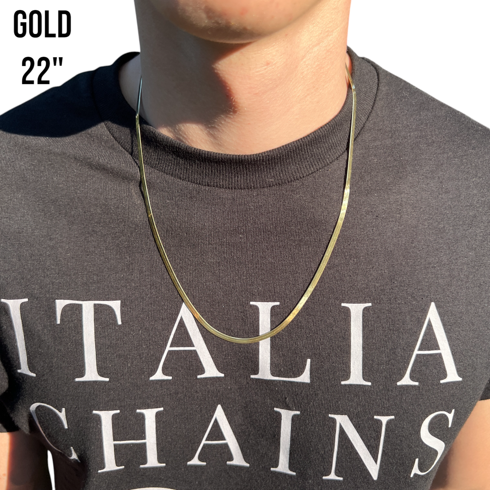 925 Sterling Silver 3mm Herringbone Chain Necklace