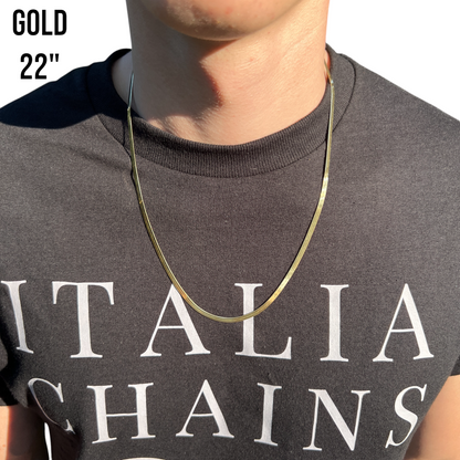 925 Sterling Silver 3mm Herringbone Chain Necklace