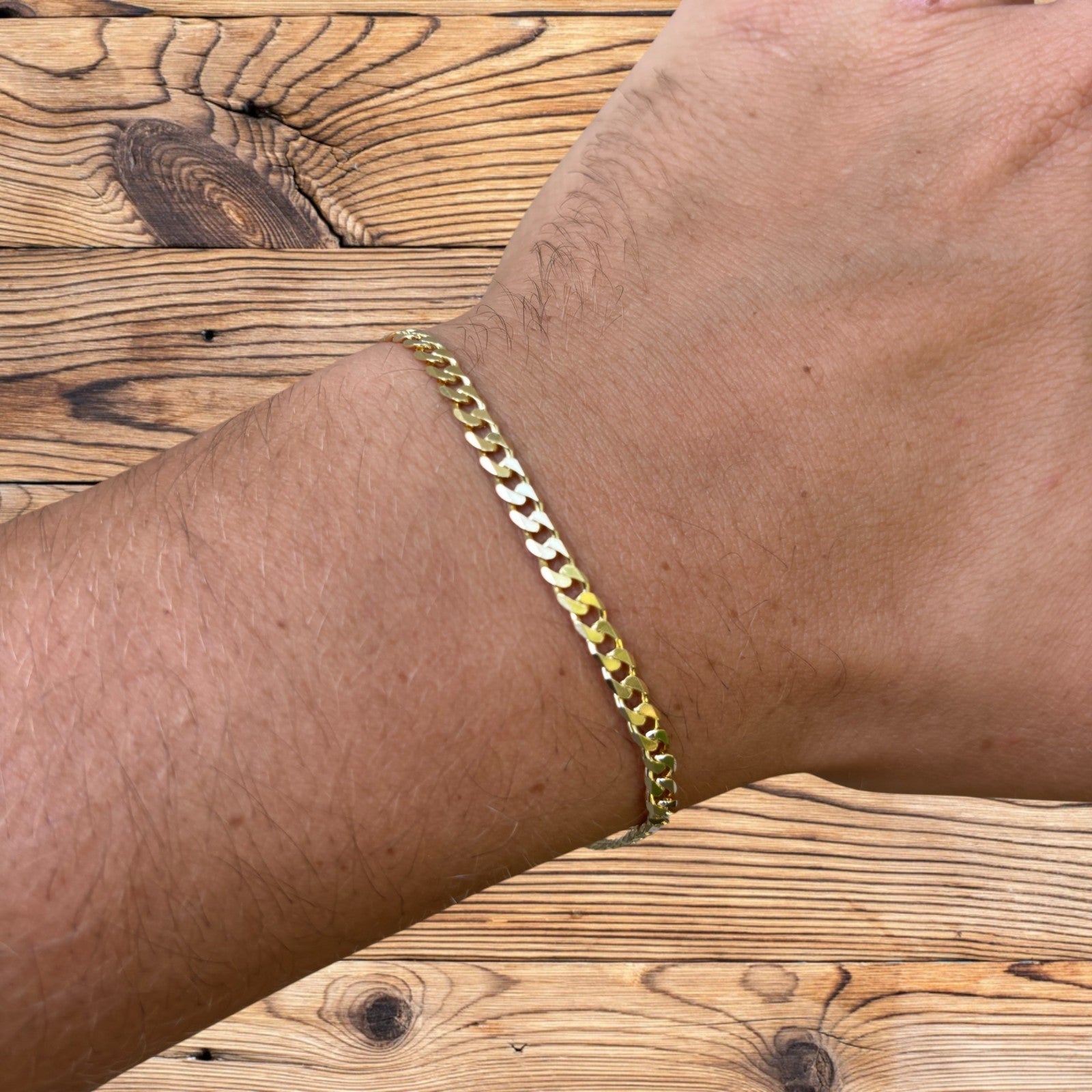 925 Sterling Silver 4mm Curb Bracelet