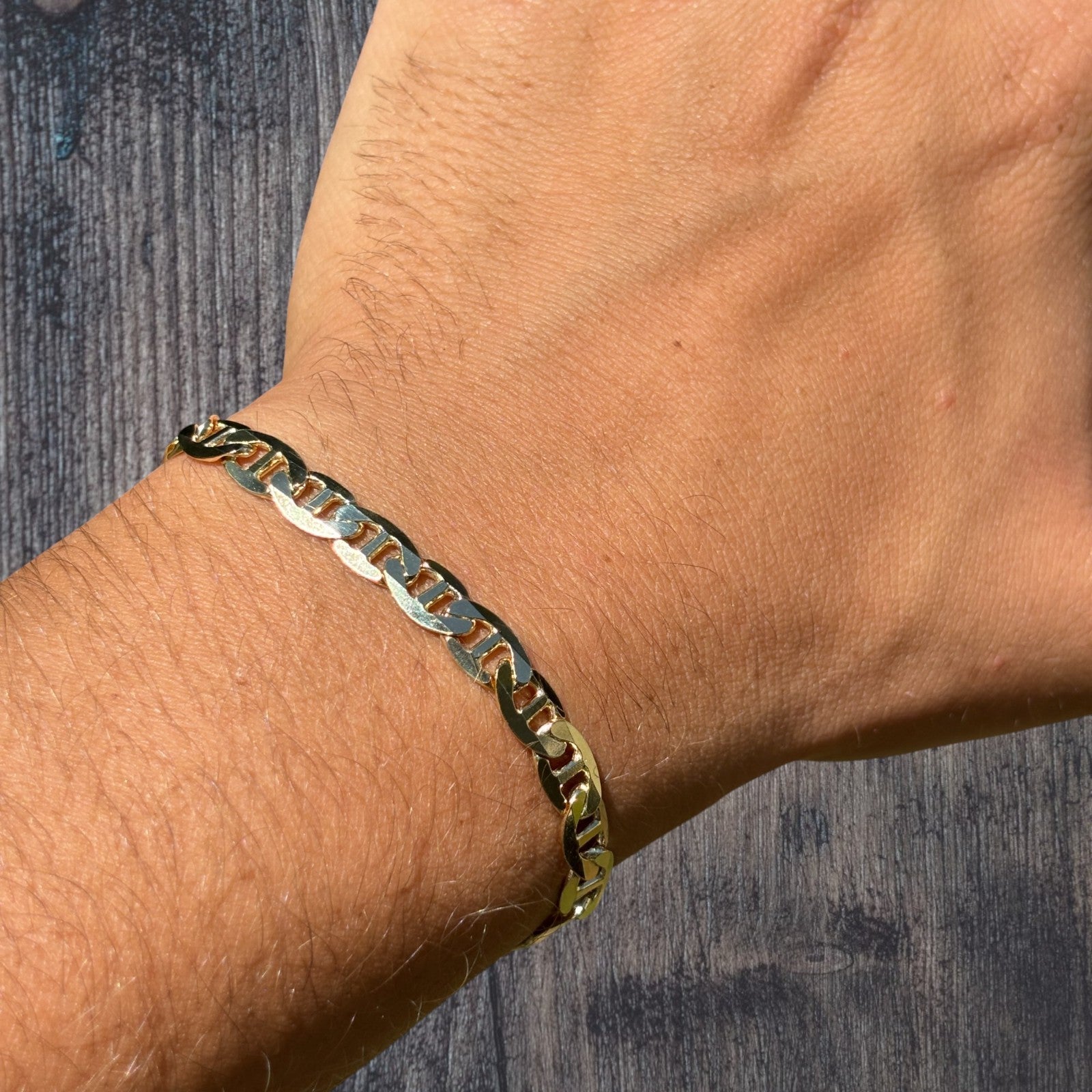 925 Sterling Silver 6mm Mariner Bracelet