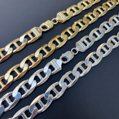 925 Sterling Silver 13mm Mariner Chain Necklace