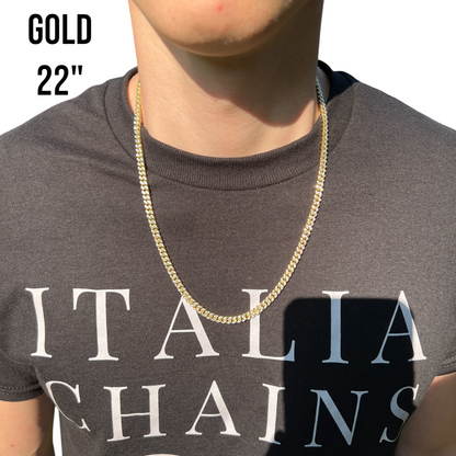 925 Sterling Silver 5mm Diamond Cut Miami Cuban Chain Necklace