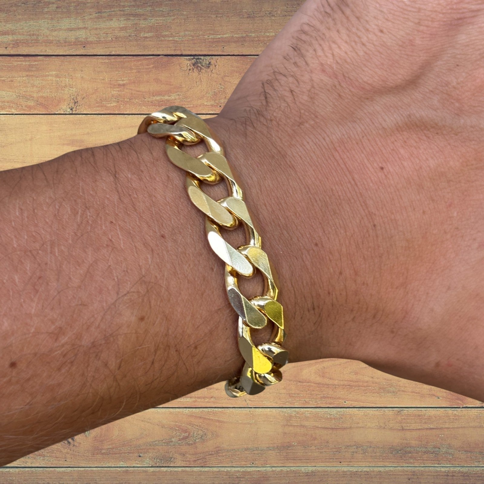 925 Sterling Silver 13.5mm Curb Bracelet