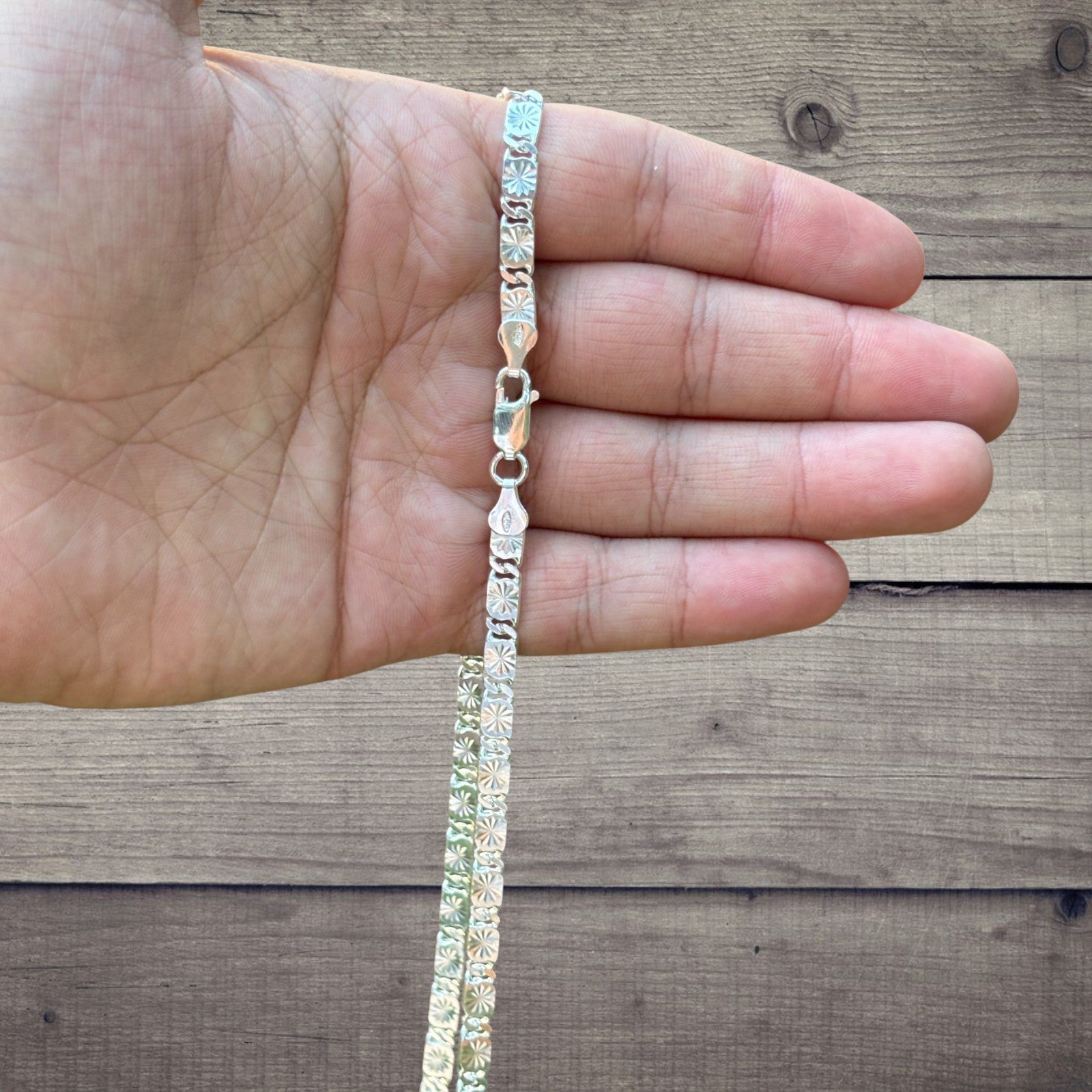 925 Sterling Silver 5mm Valentino Chain Necklace