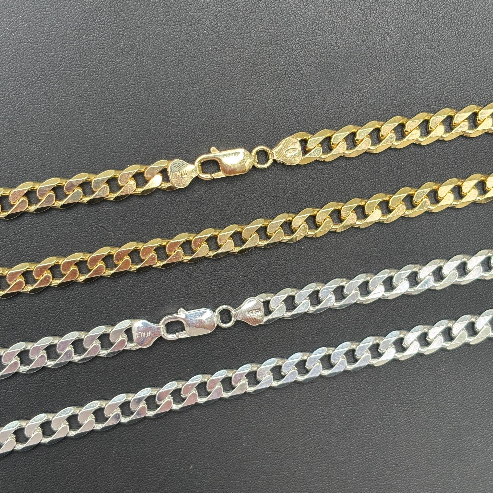 925 Sterling Silver 8mm Curb Chain Necklace