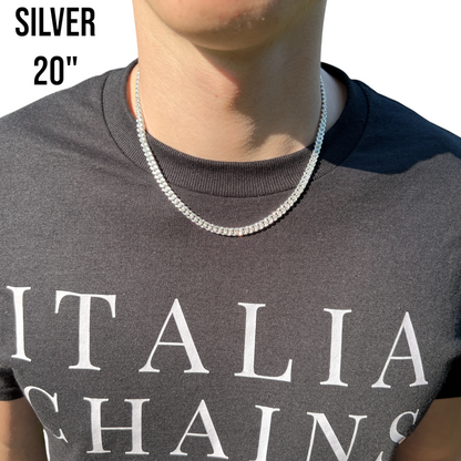 925 Sterling Silver 5mm Diamond Cut Miami Cuban Chain Necklace