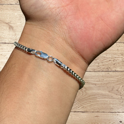 925 Sterling Silver 3mm Franco Bracelet