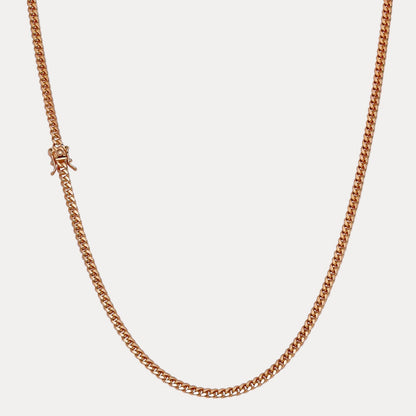 925 Sterling Silver 4mm Miami Cuban W. Box Clasp Chain Necklace