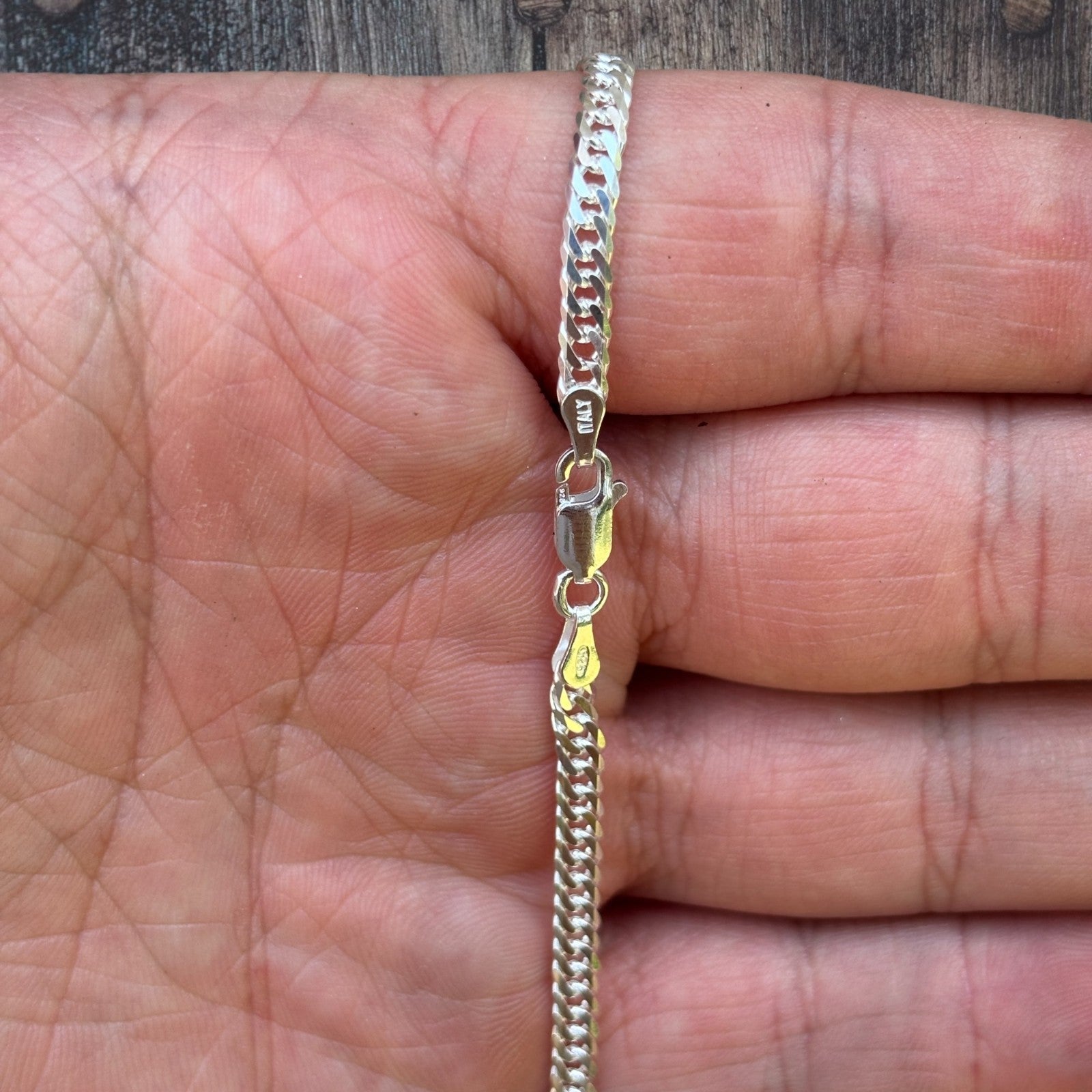 925 Sterling Silver 3.5mm Double Curb Chain Necklace