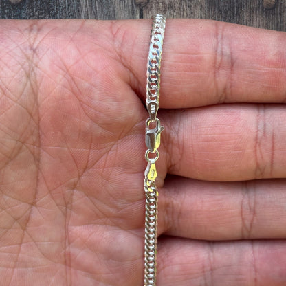 925 Sterling Silver 3.5mm Double Curb Chain Necklace