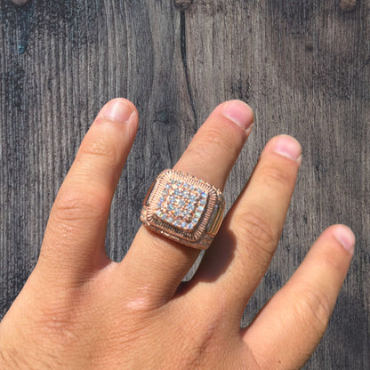 925 Sterling Silver Square Moissanite Ring