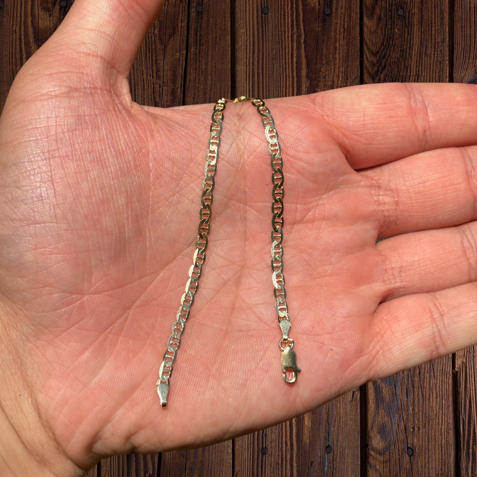 925 Sterling Silver 3mm Mariner Bracelet