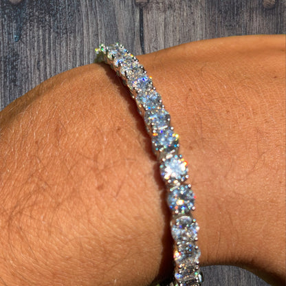 925 Sterling Silver 5mm Tennis Bracelet - CZ Or Moissanite
