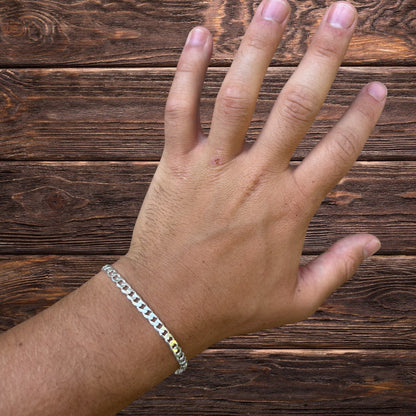 925 Sterling Silver 5mm Curb Bracelet