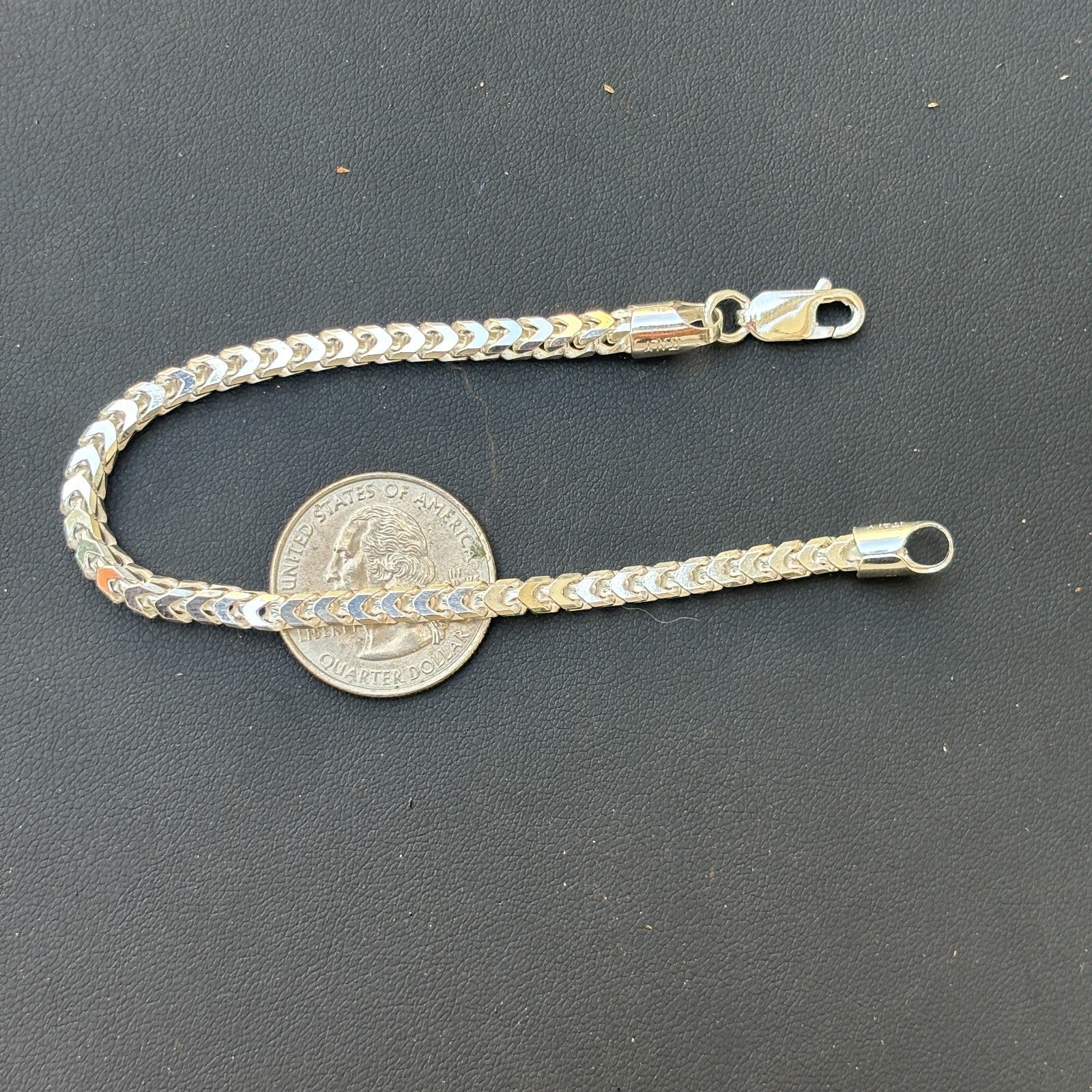 925 Sterling Silver 4mm Franco Bracelet