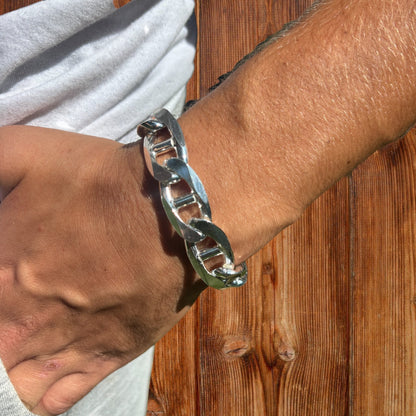 925 Sterling Silver 16mm Mariner Bracelet