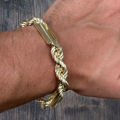 925 Sterling Silver 10mm Figarope Milano Bracelet