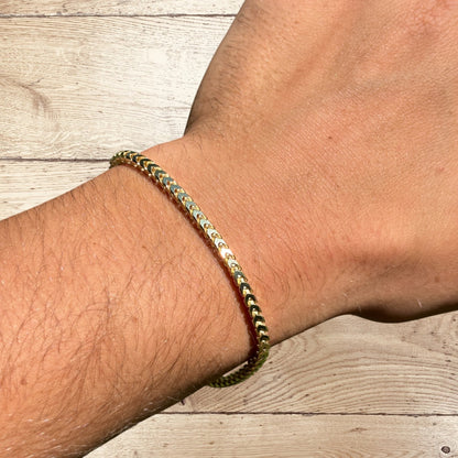 925 Sterling Silver 3mm Franco Bracelet