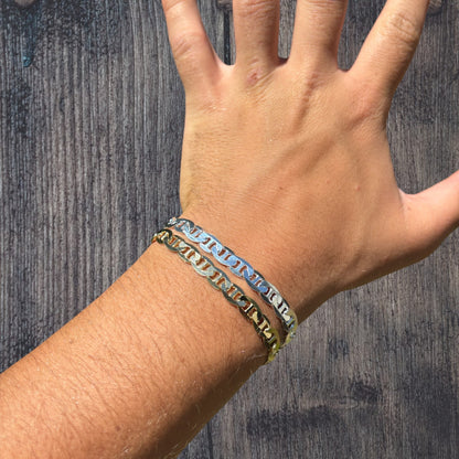 925 Sterling Silver 6mm Mariner Bracelet