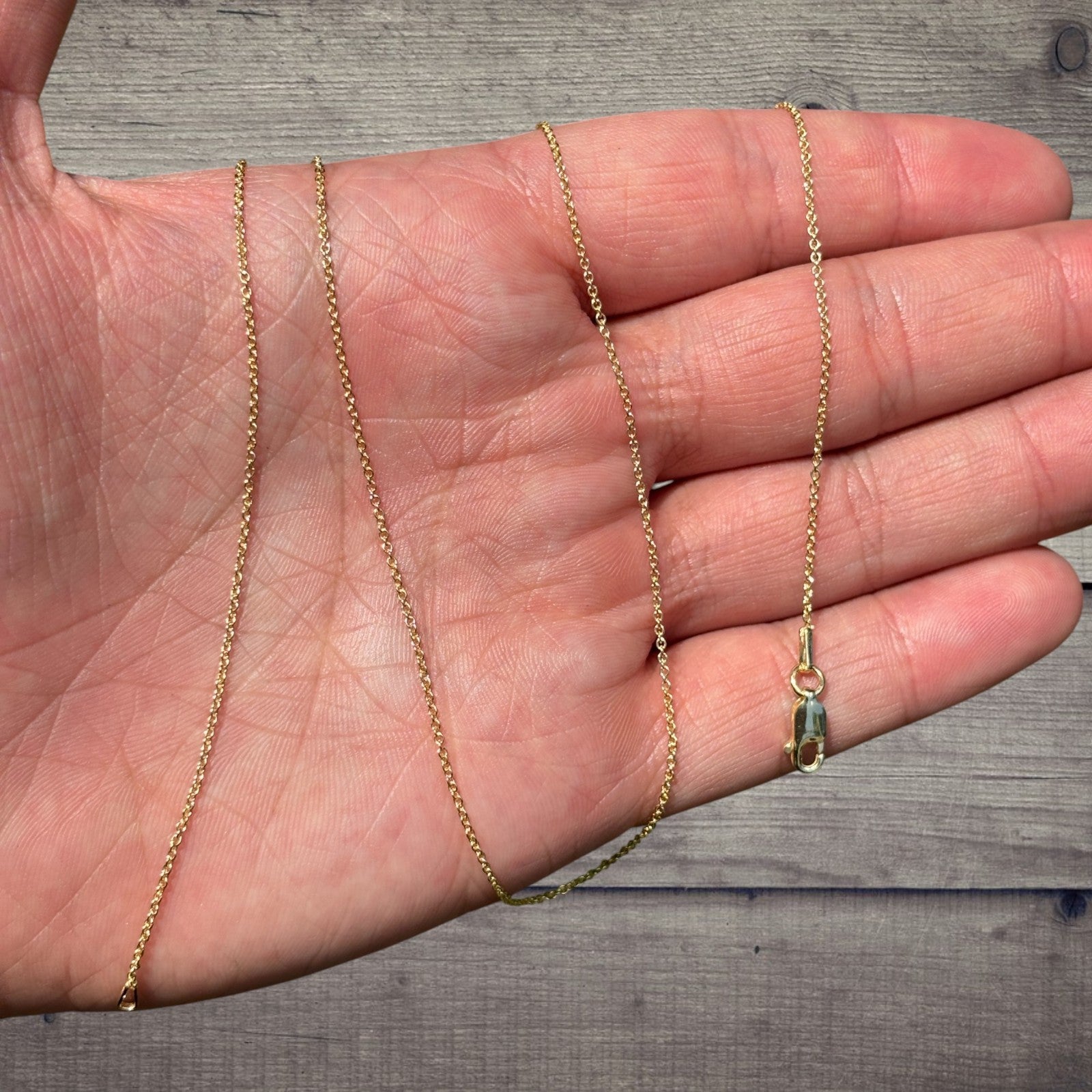 925 Sterling Silver 1mm Cable Chain Necklace