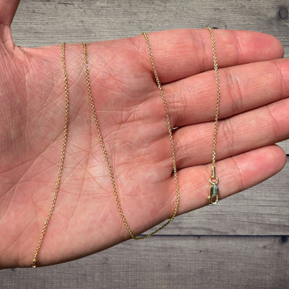 925 Sterling Silver 1mm Cable Chain Necklace