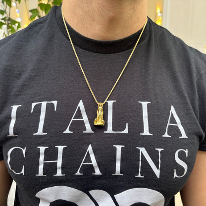 925 Sterling Silver St Lazarus San Lazaro Pendant - Small