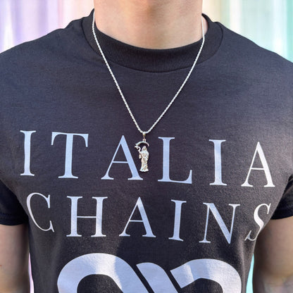 925 Sterling Silver Santa Muerte Grim Reaper Pendant