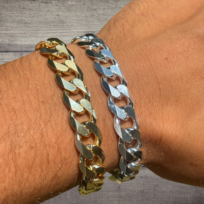 925 Sterling Silver 12mm Curb Bracelet