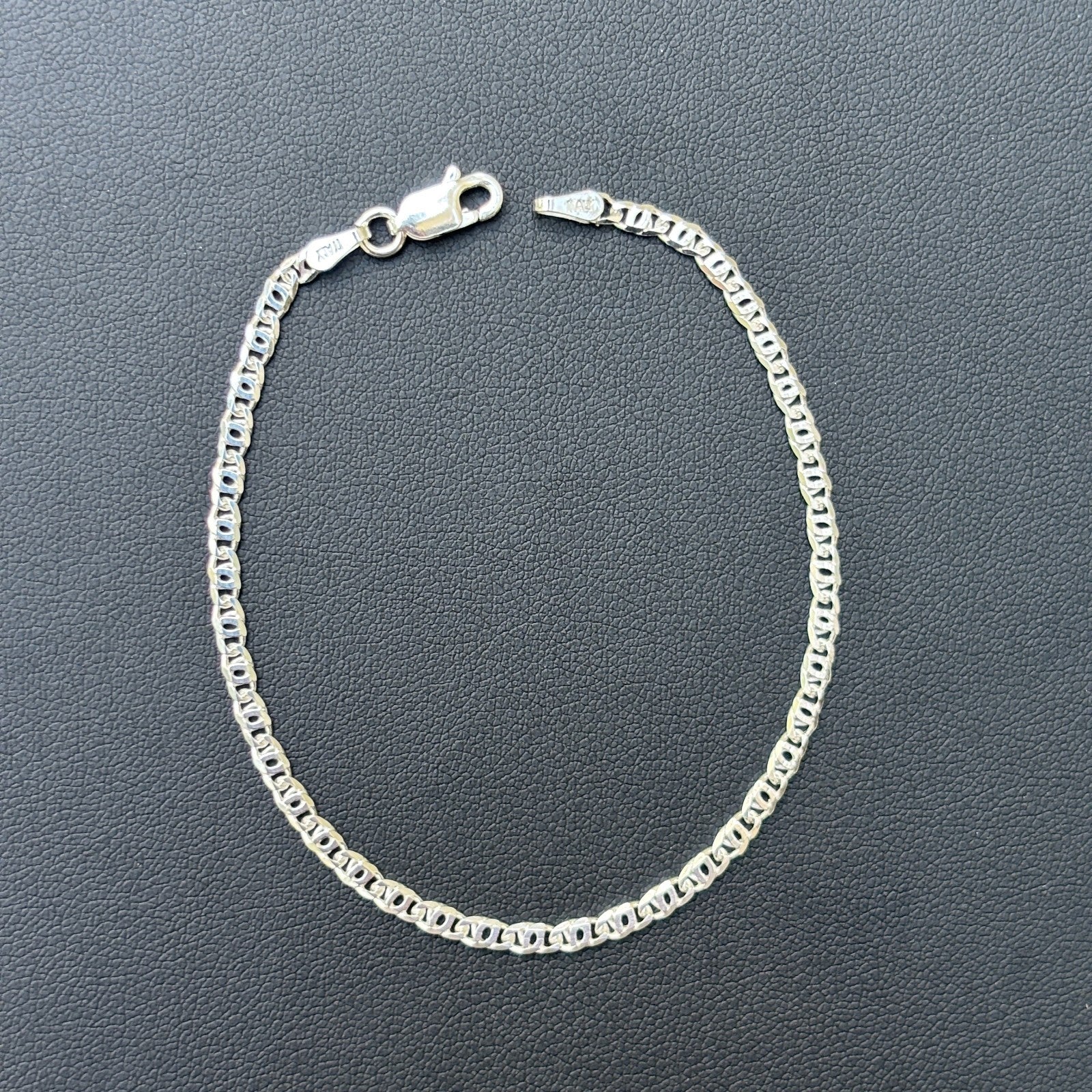 925 Sterling Silver 2.5mm Tiger Eye Bracelet