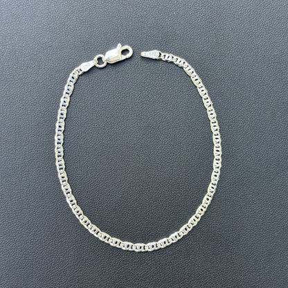 925 Sterling Silver 2.5mm Tiger Eye Bracelet