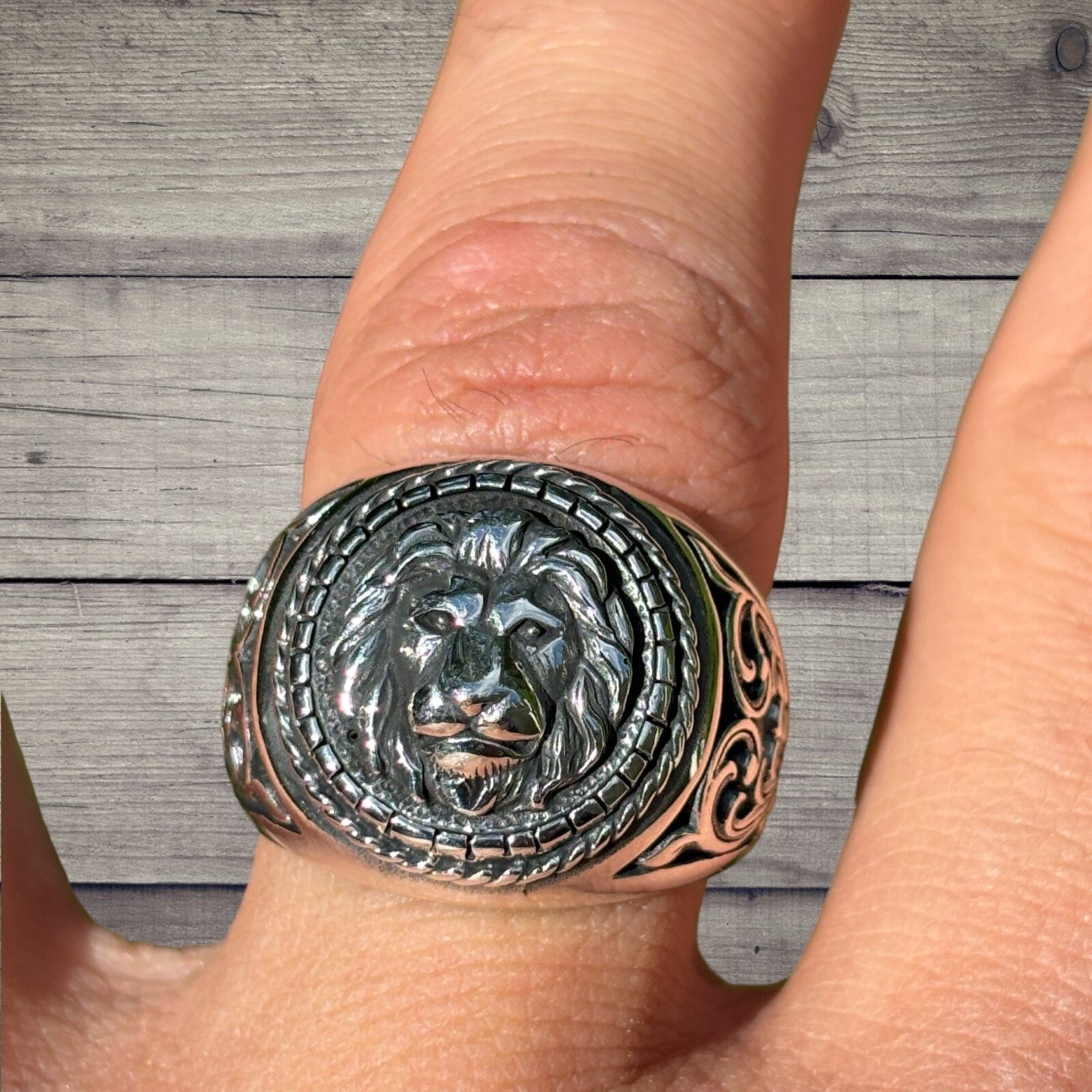 925 Sterling Silver Lion Ring
