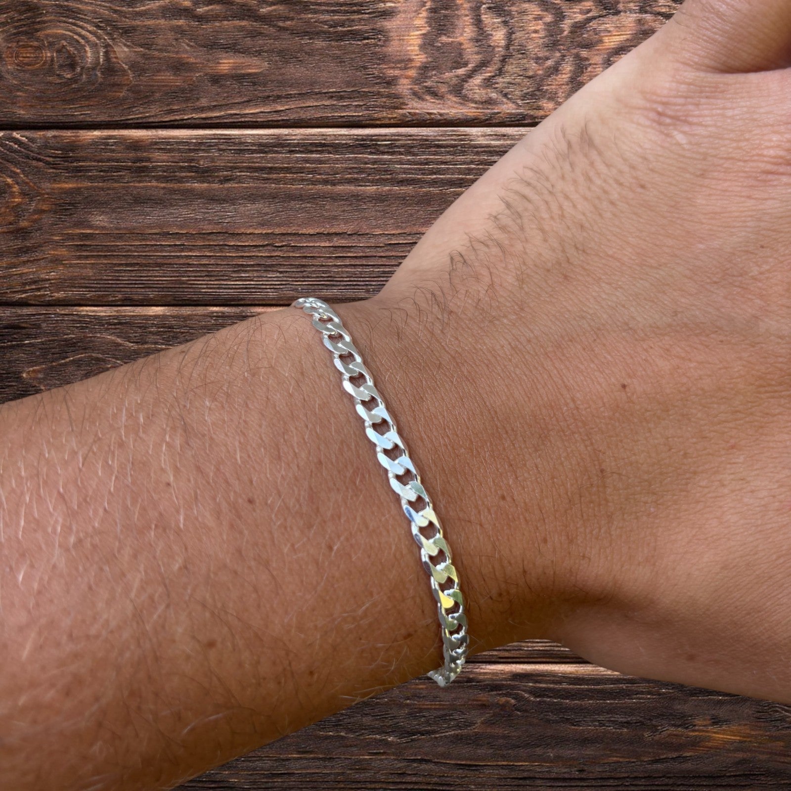 925 Sterling Silver 5mm Curb Bracelet