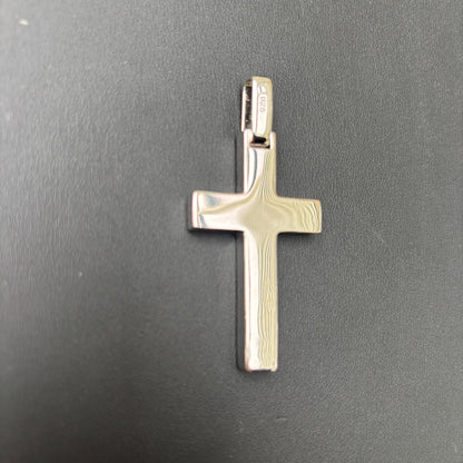 925 Sterling Silver Wooden Cross Pendant - Large