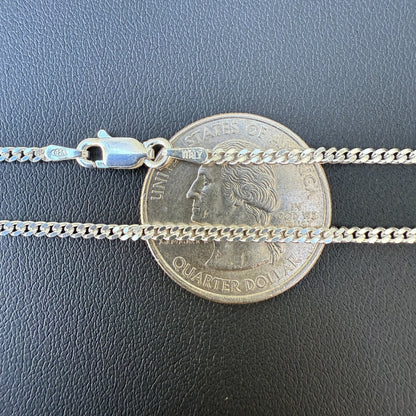 925 Sterling Silver 2mm Miami Cuban Chain Necklace