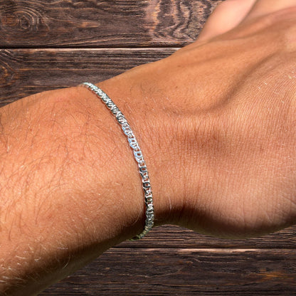 925 Sterling Silver 2.5mm Tiger Eye Bracelet