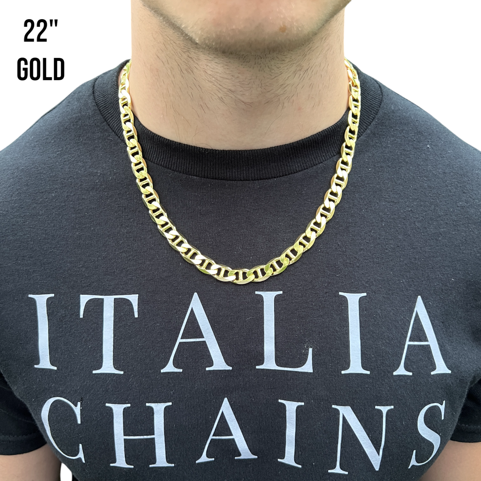 925 Sterling Silver 10mm Mariner Chain Necklace